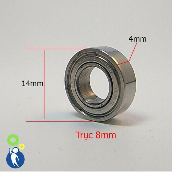 Bộ 2 cái Vòng Bi Trục 8mm Kích Thước 8x14x4mm