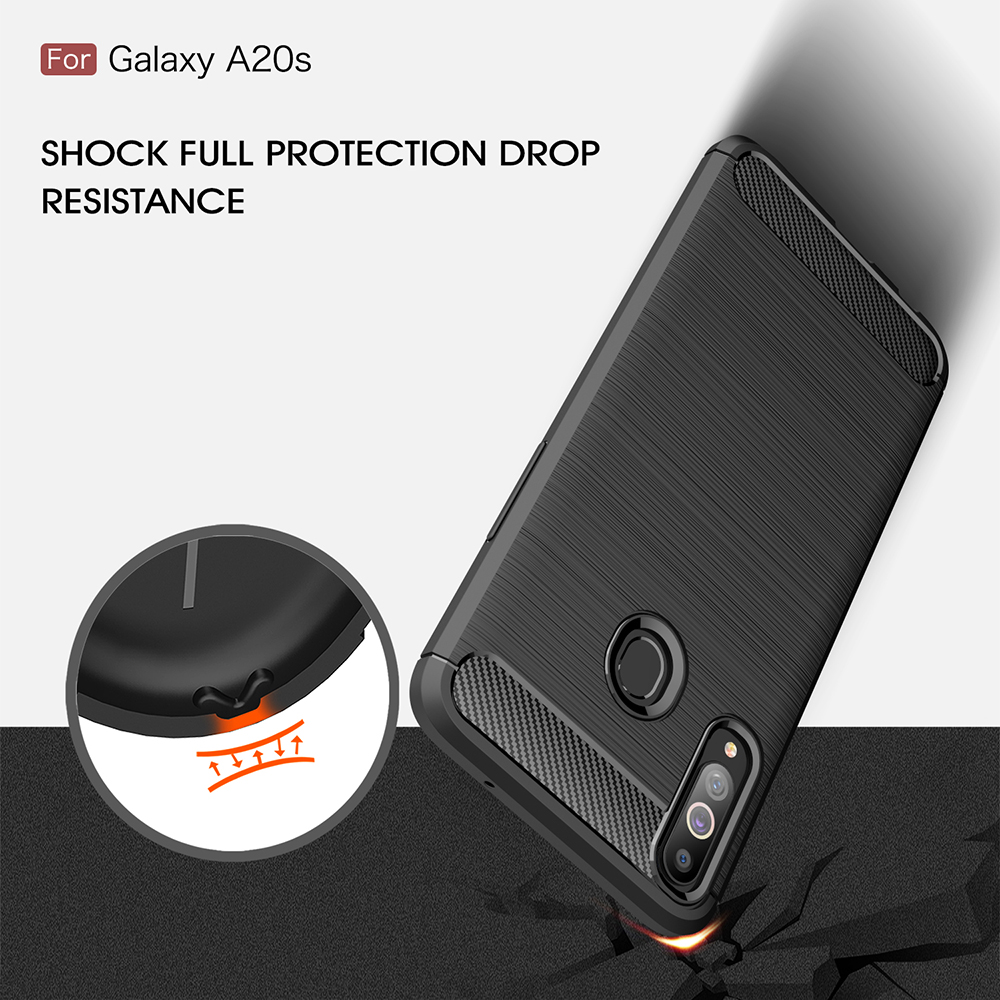 Ốp lưng chống sốc cho Samsung Galaxy A20s hiệu Likgus (chuẩn quân đội, chống va đập, chống vân tay) - Hàng nhập khẩu