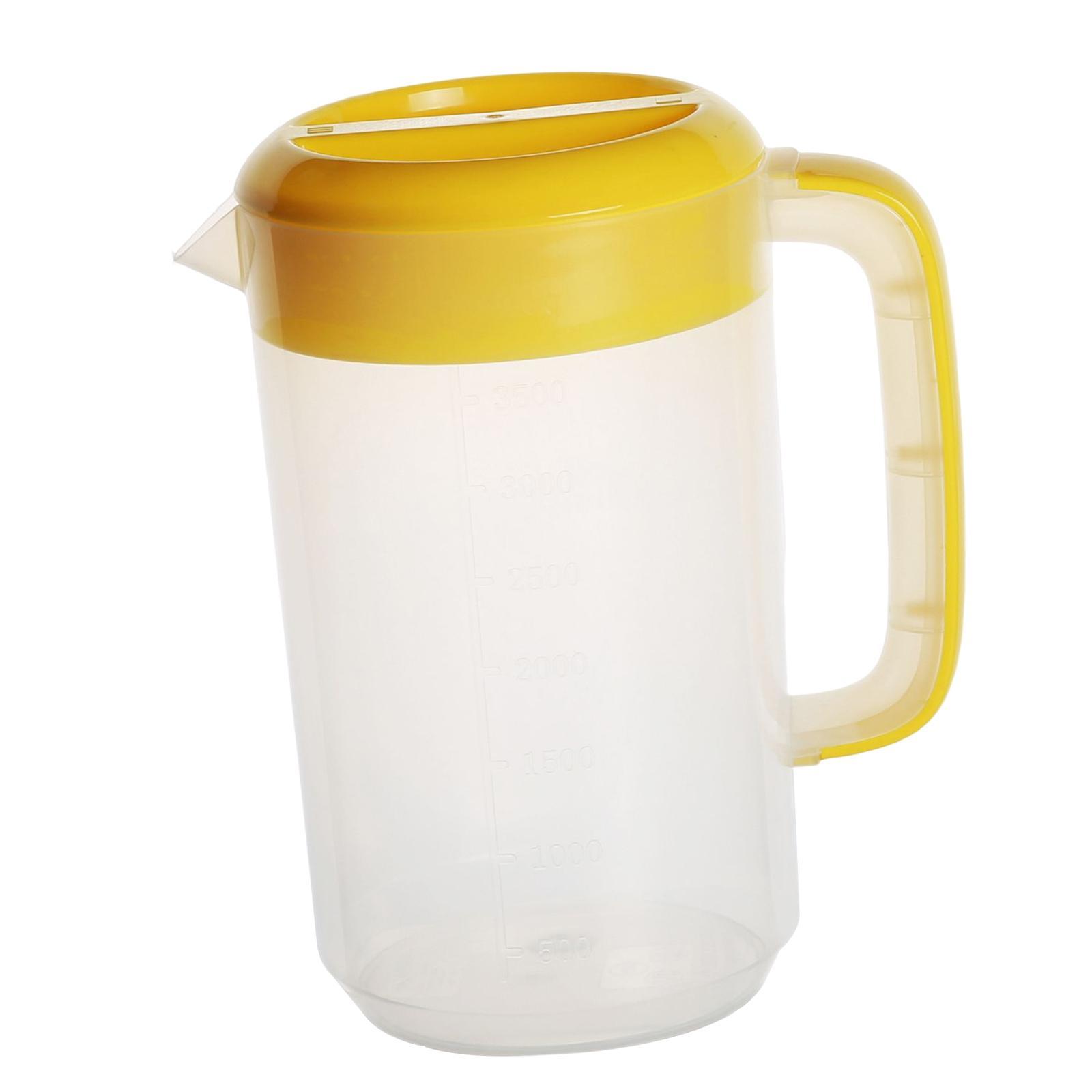 Plastic Water Pitcher with Lid Easy Clean Jug for Tea Restaurant Juice