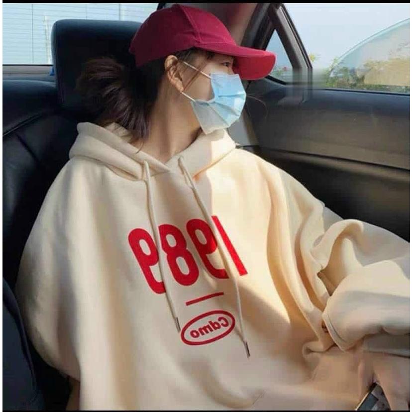 Áo Hoodie Nỉ Bông TAY PHỒNG 1989 Form Rộng Nam Nữ Unisex Phong Cách Ulzzang