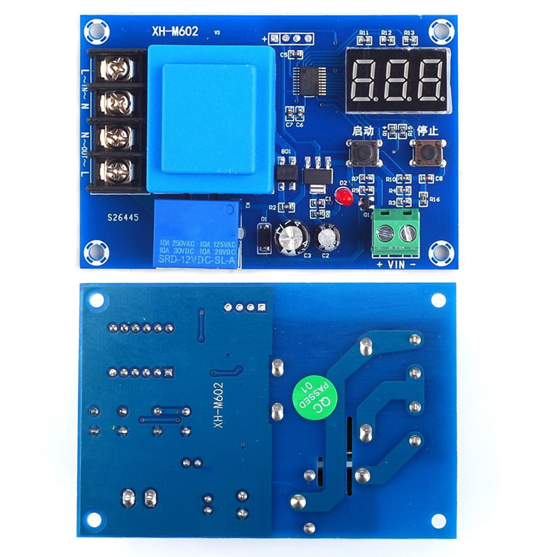 Module mạch kiểm soát và điều khiển tự động sạc bình ắc quy M602-6-96V có màn hình kỹ thuật số