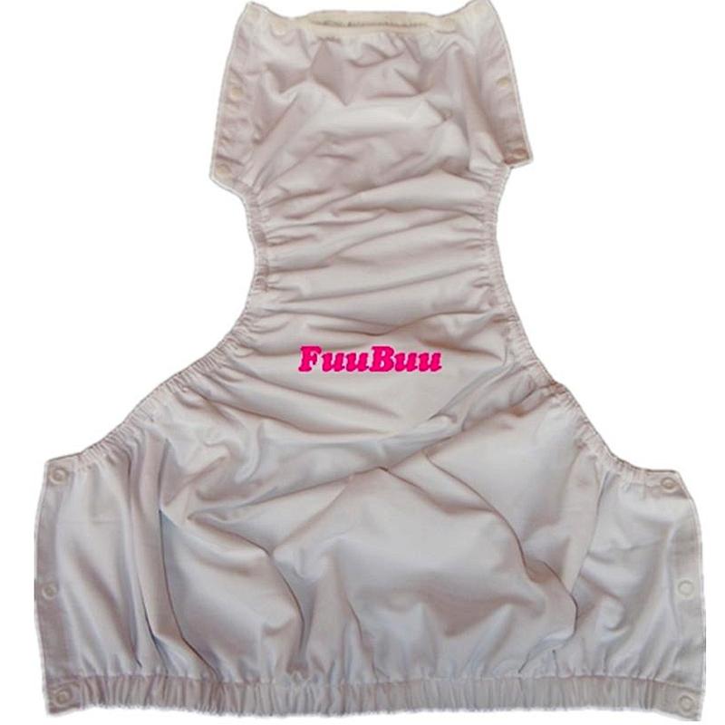 Miễn Phí Vận Chuyển FuuBuu2214-WHITE-XL Tã Người Lớn Không Dùng Một Lần Tã Nhựa Tã Quần PUL Abdl