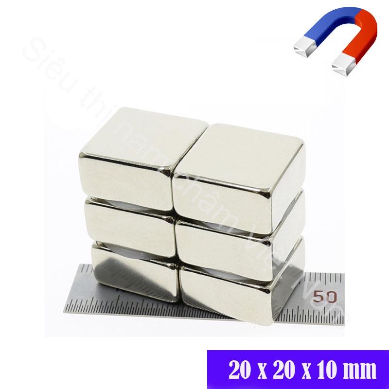 Nam châm hình vuông kích thước 20x20x10mm, nam châm vĩnh cửu siêu mạnh