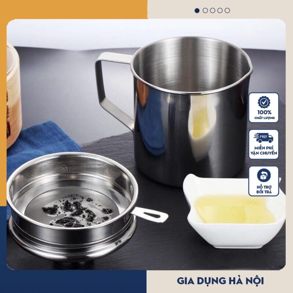 Ca inox lọc cặn dầu ăn