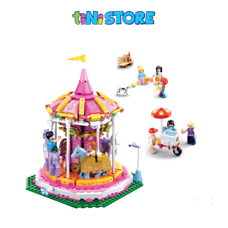 Đồ chơi lắp ráp đu quay thú nhún TINITOY (762 pcs) YY737948