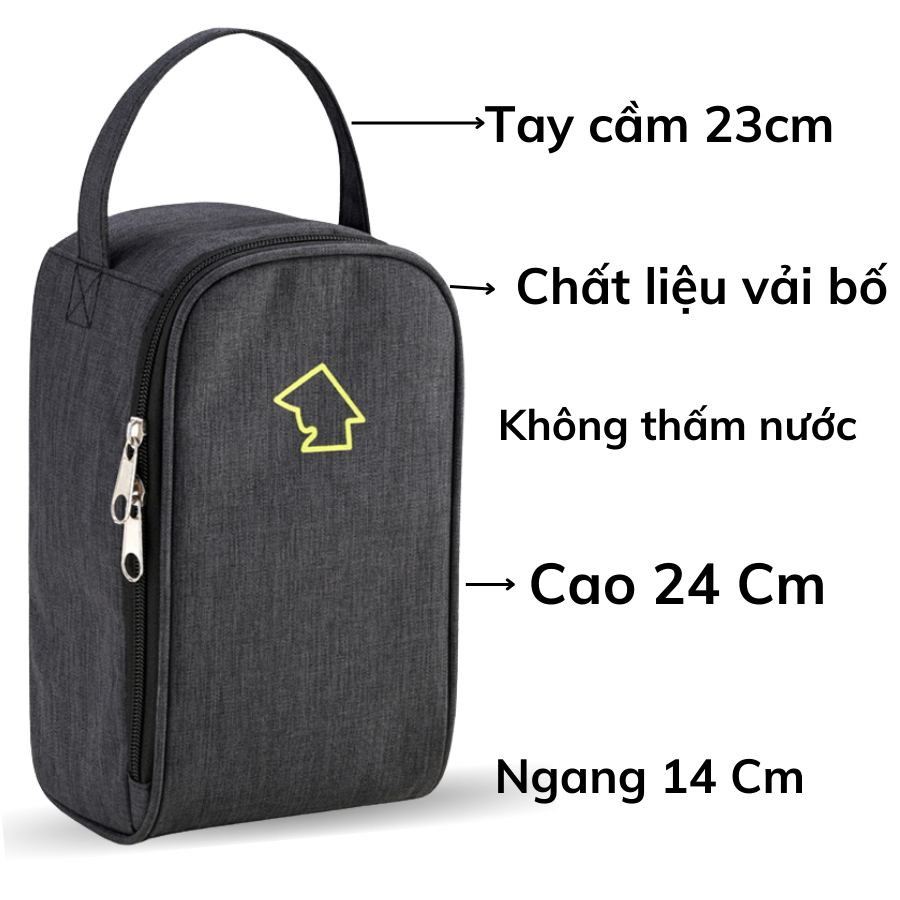 Túi đựng hộp cơm COBA'COOK 3 hộp dung tích 320 và 400 ml Giấy bạc giữ nhiệt và 2 khóa kéo tiện dụng-CBL