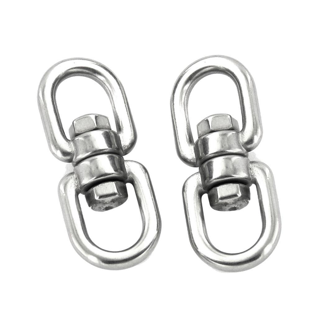 2pcs Stainless Steel Rotation Quick Hook Buckles for Outdoor Climbing Hiking