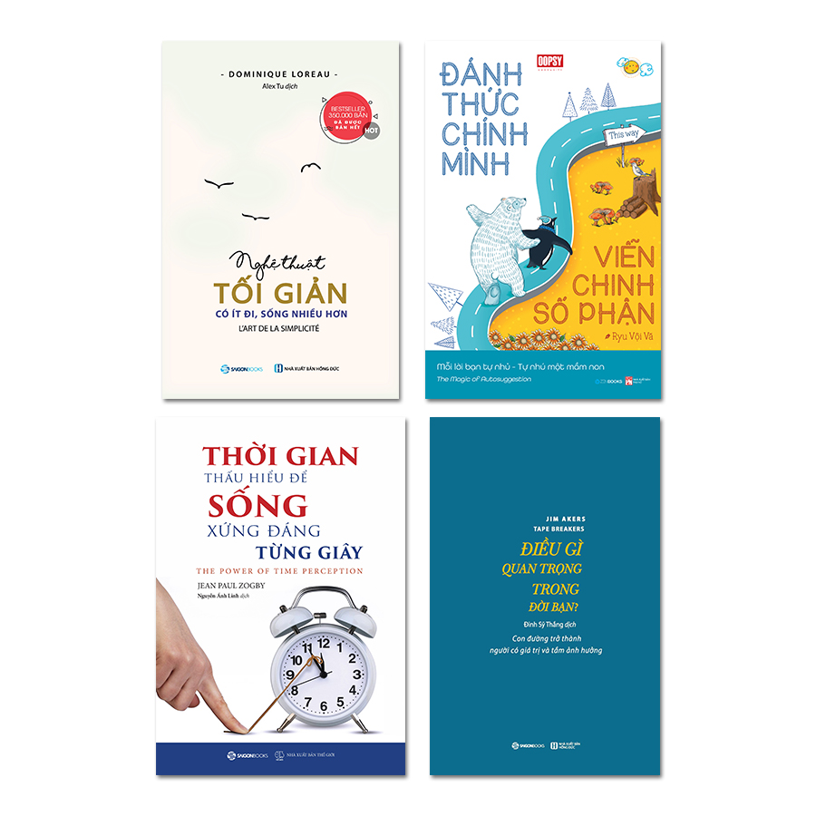 Bộ: Nghệ Thuật Tối Giản: Có Ít Đi, Sống Nhiều Hơn - Đánh Thức Chính Mình Viễn Chinh Số Phận - Điều Gì Quan Trọng Trong Đời Bạn - Thời Gian Thấu Hiểu Để Sống Xứng Đáng Từng Giây