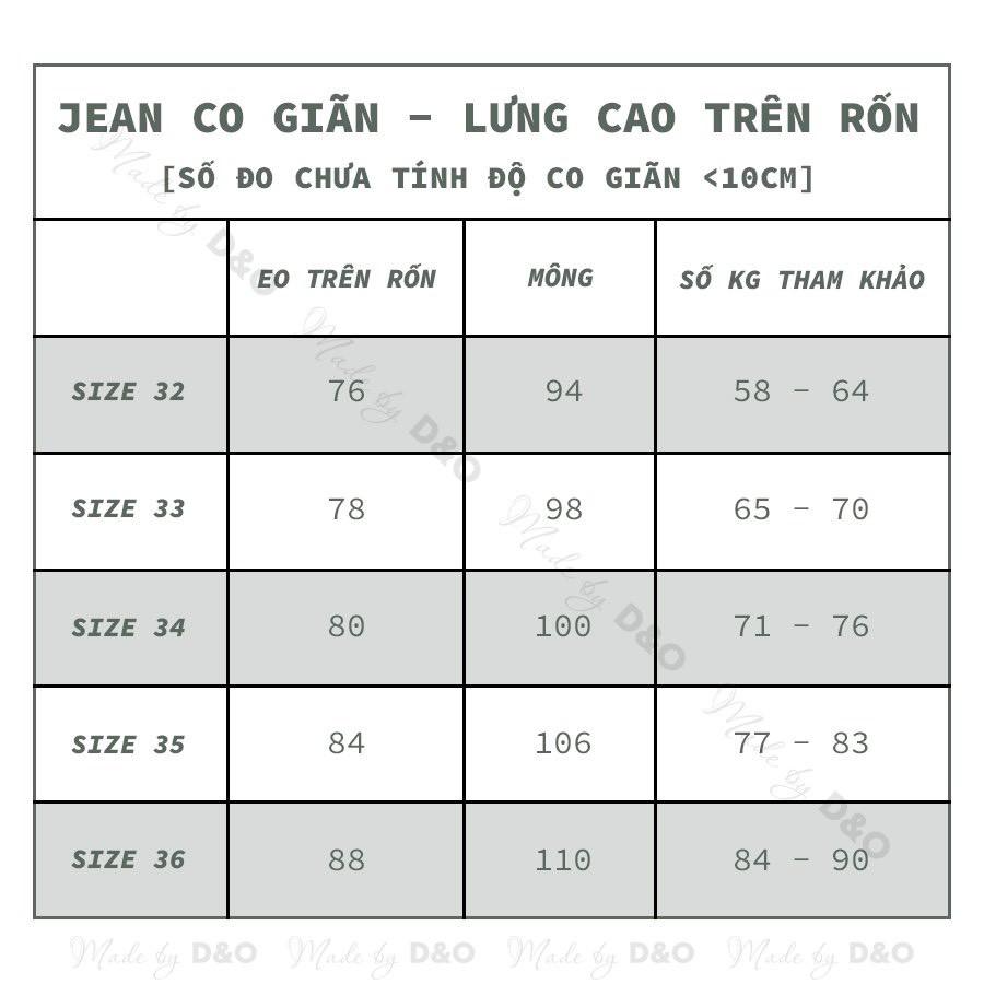 Quần jean nữ ngố cạp cao chất bò jean thun co dãn màu đen / xám / xanh