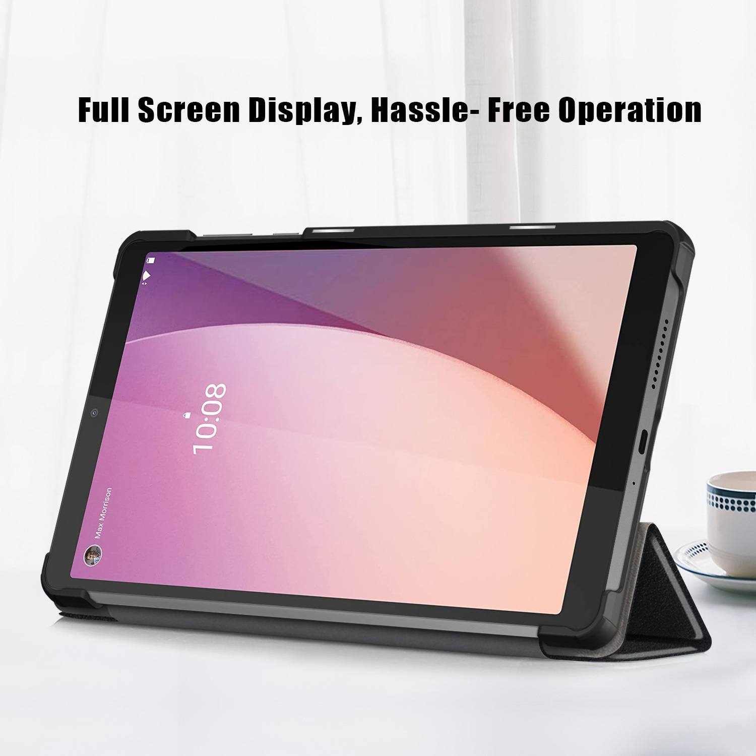 Bao Da Cover Dành Cho Máy Tính Bảng Lenovo Tab M8 Gen 4 TB-300FU 8 Inch 2023 Hỗ Trợ Smart Cover
