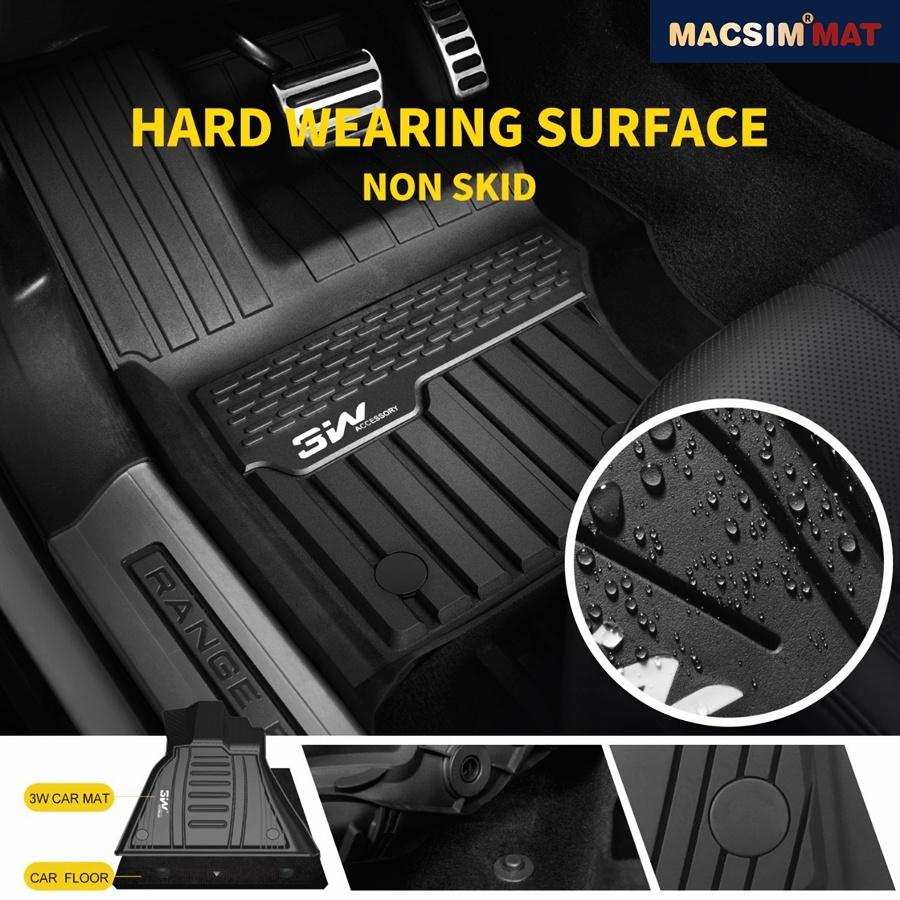 Thảm lót sàn xe ô tô NISSAN QASHQAI 2015- đến nay Nhãn hiệu Macsim 3W chất liệu nhựa TPE đúc khuôn cao cấp - màu đen