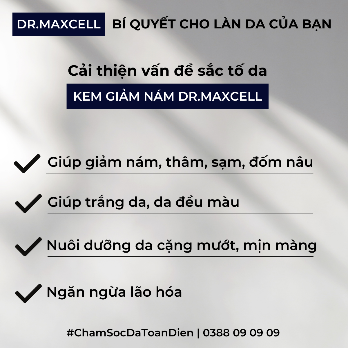 Kem dưỡng trắng da mờ nám Dr.Maxcell