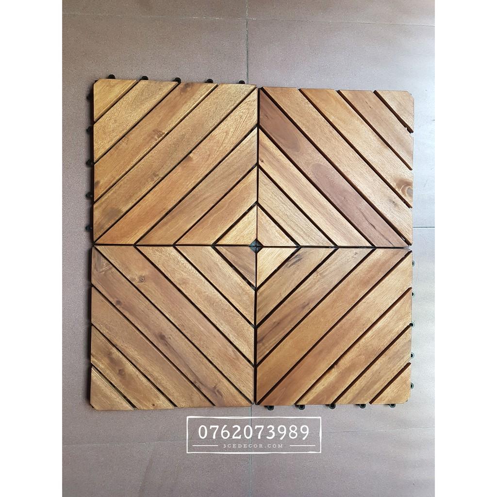 Sàn gỗ tự nhiên vỉ nhựa ngoài trời