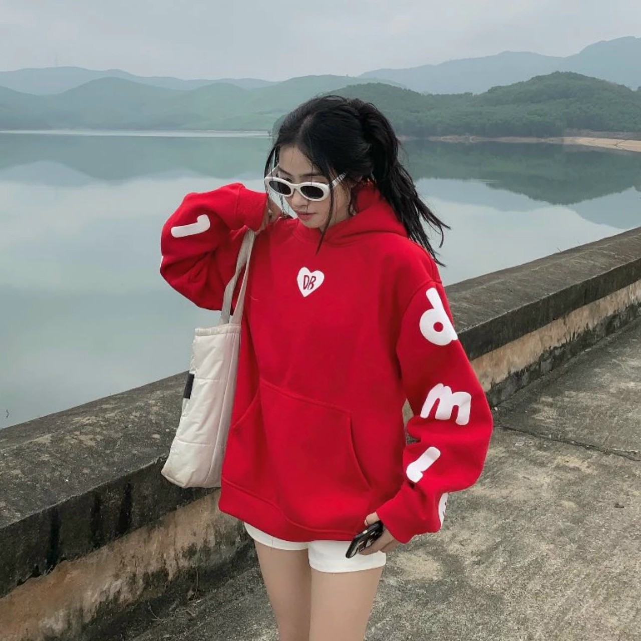 Áo khoác hoodie HEART, áo khoác nỉ form rộng có mũ nam nữ unisex, áo hoodie cặp đôi chống nắng