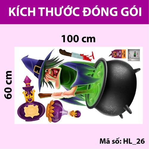 Trang trí Halloween phù thủy và nồi thuốc độc