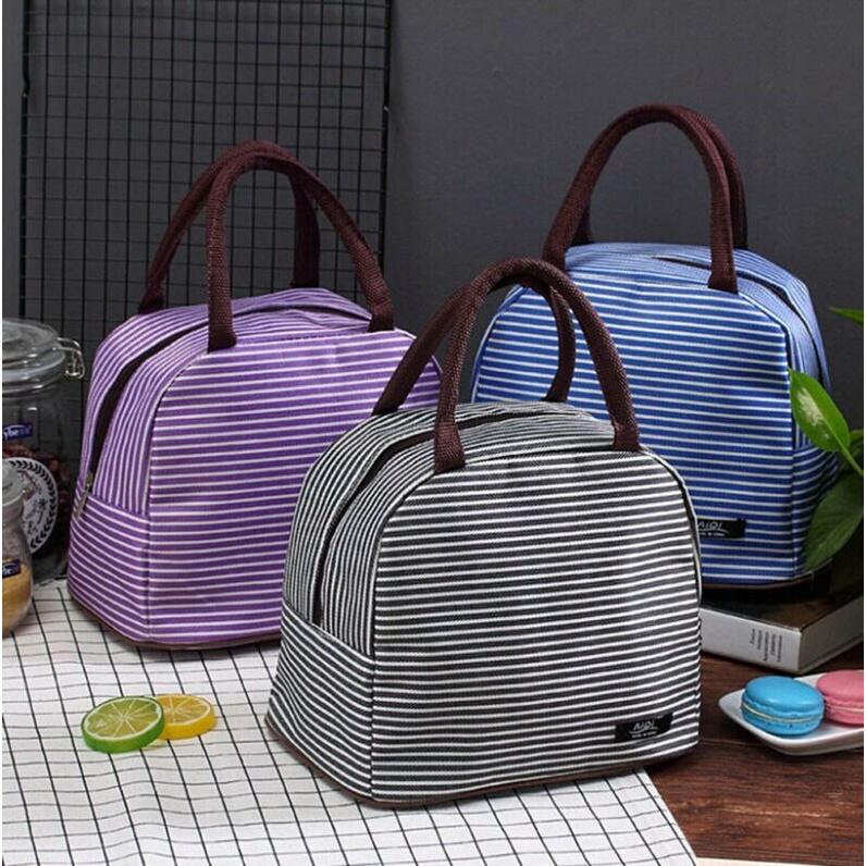 1PC Portable Lunch Bag New Thermal Insulated Lunch Box Tote Cooler Handbag Bento Pouch Dinner Container School Food Storage Bags