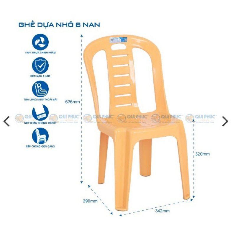 ghế dựa nhỏ 6 nan cao cấp loại 1 ( nhựa qui phúc