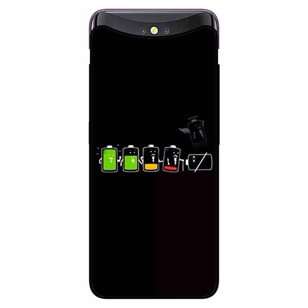 Ốp lưng in cho Oppo Find X Cạn Pin