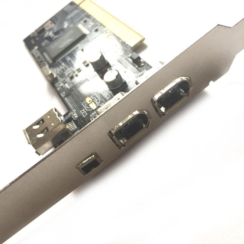 Mới 4 cổng Firewire IEEE 1394 4/6 pin PCI đến 1394 DV Bộ điều khiển thẻ Chụp video với trình điều khiển CD cho HDD MP3 PDA