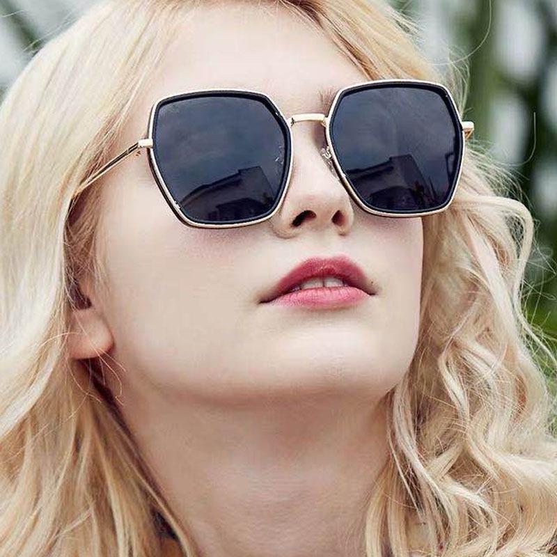 2021 Women's SunGlasses Fashion Sunglasses Large Thick Square Frame Eyeglasses