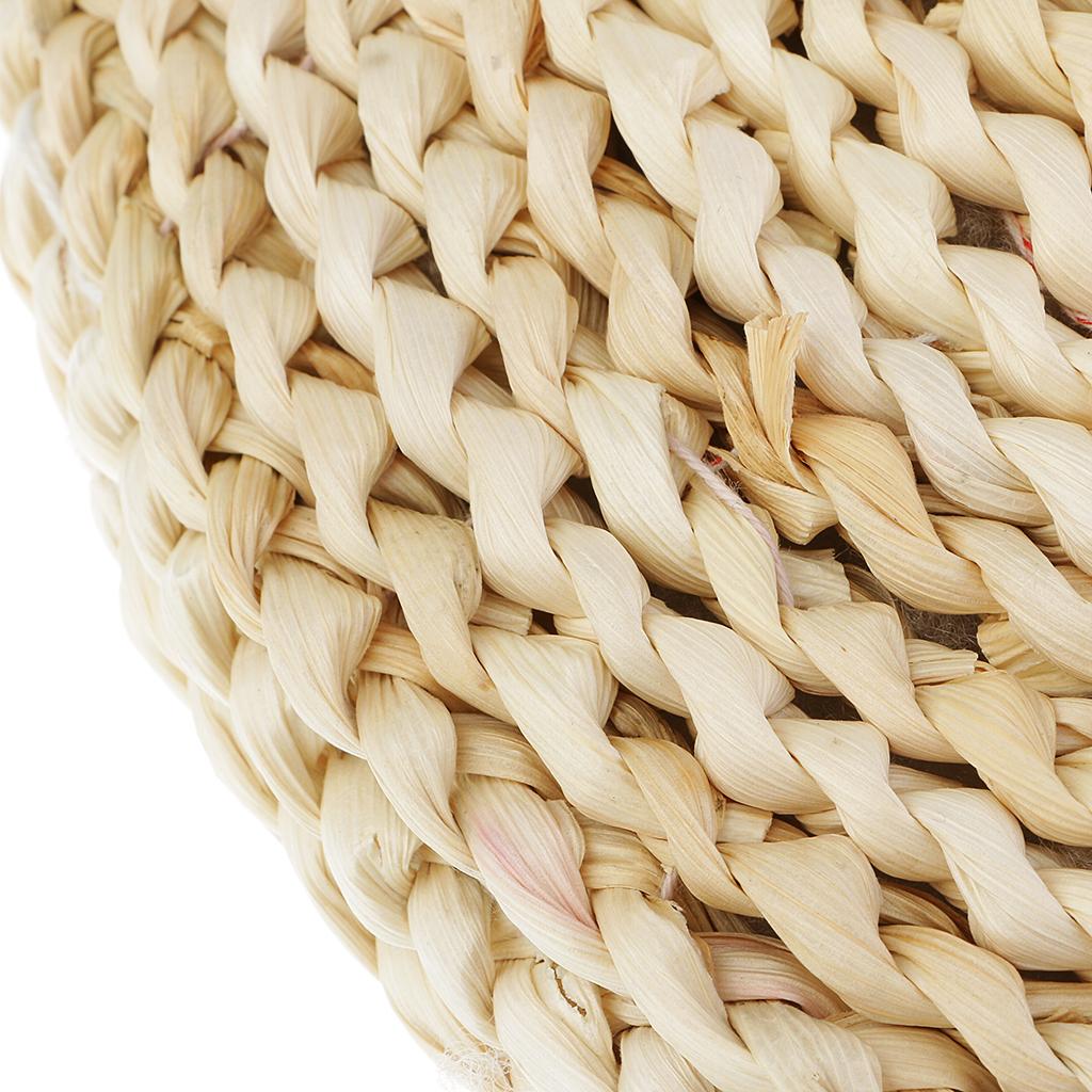 2xHot Natural Straw Round Pouf Tatami Cushion Meditation Yoga Mat Zafu Cushion