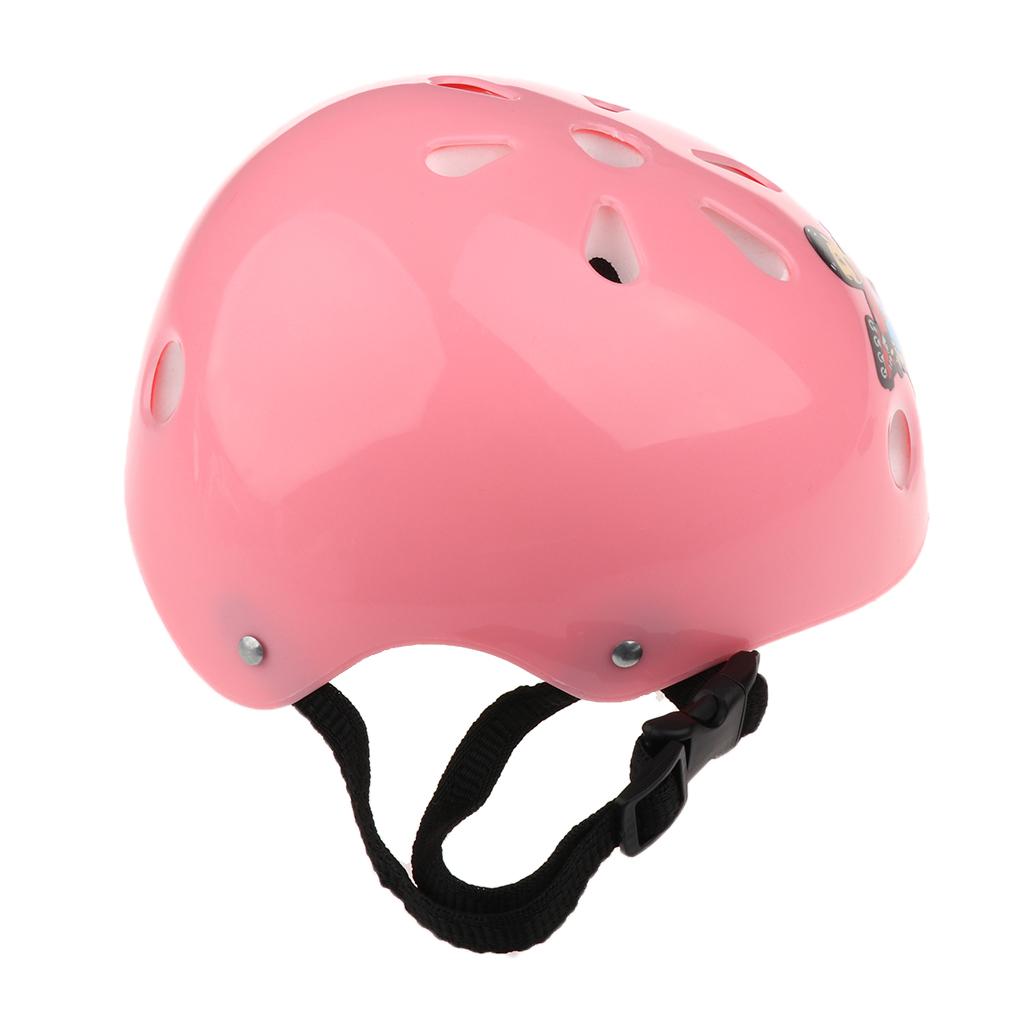 7 Pieces Kids Roller Skating Cycling Helmet Knee Elbow Pad Wrist Guard Sets Pink