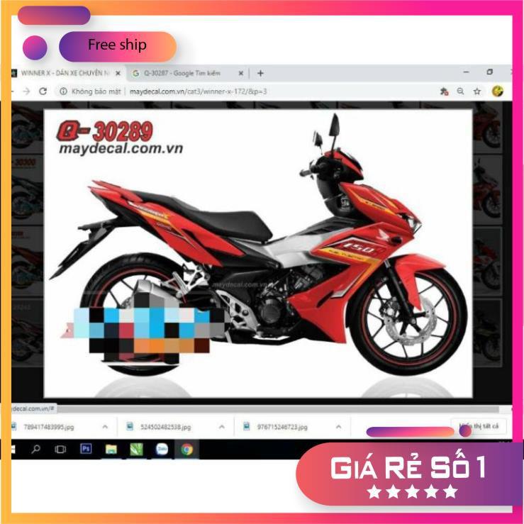 Tem rời dành cho xe winner x đỏ
