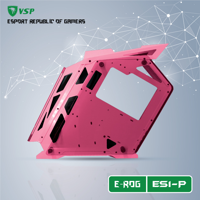Vỏ máy tính Case VSP ES1 ~ không Fan Kính cường lực - Hàng chính hãng TECH VISION phân phối
