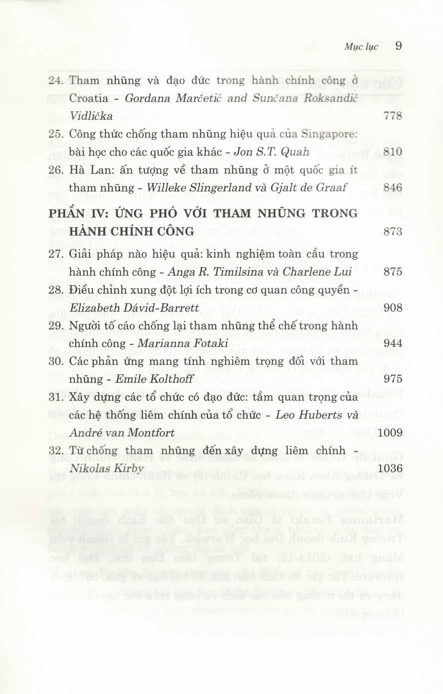 Cẩm Nang Về Tham Nhũng, Đạo Đức Và Sự Liêm Chính Trong Hành Chính Công (Sách tham khảo)