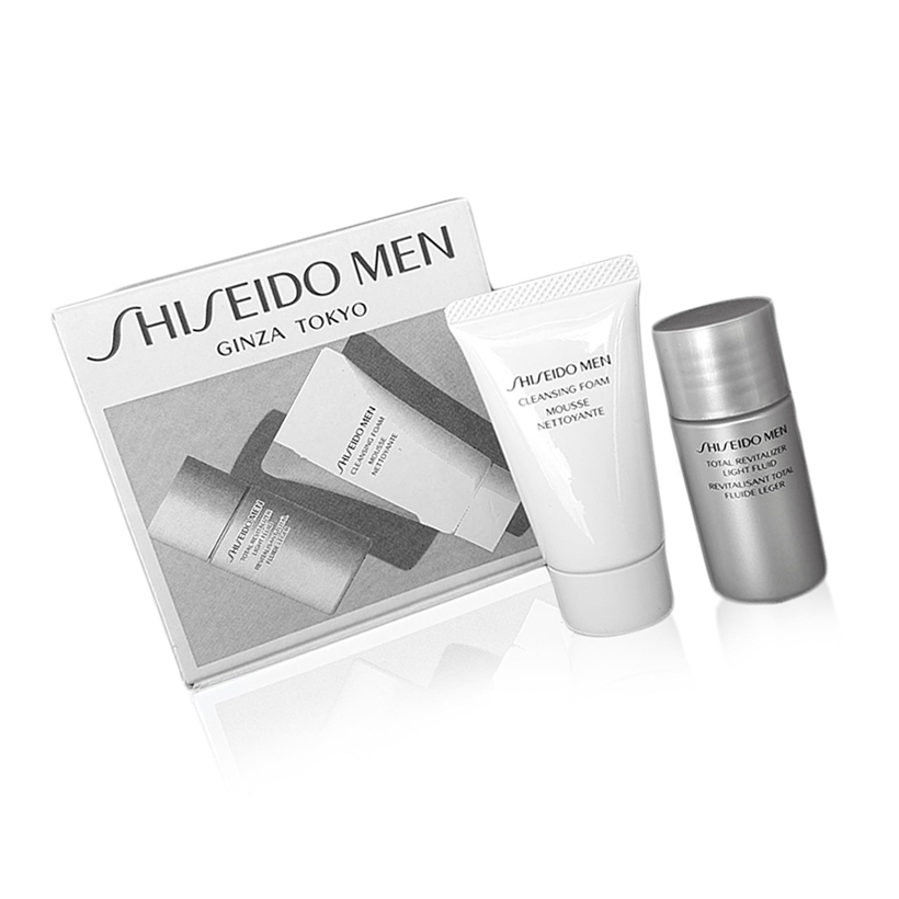 Bộ sản phẩm làm sạch, dưỡng ẩm và chống lão hóa cho nam Shiseido Men Skin Revitalizer Set