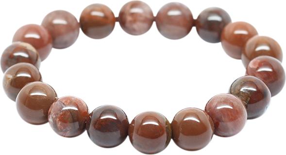 Vòng Gỗ Hóa Thạch Nâu Đỏ Ngọc Quý Gemstones VT88