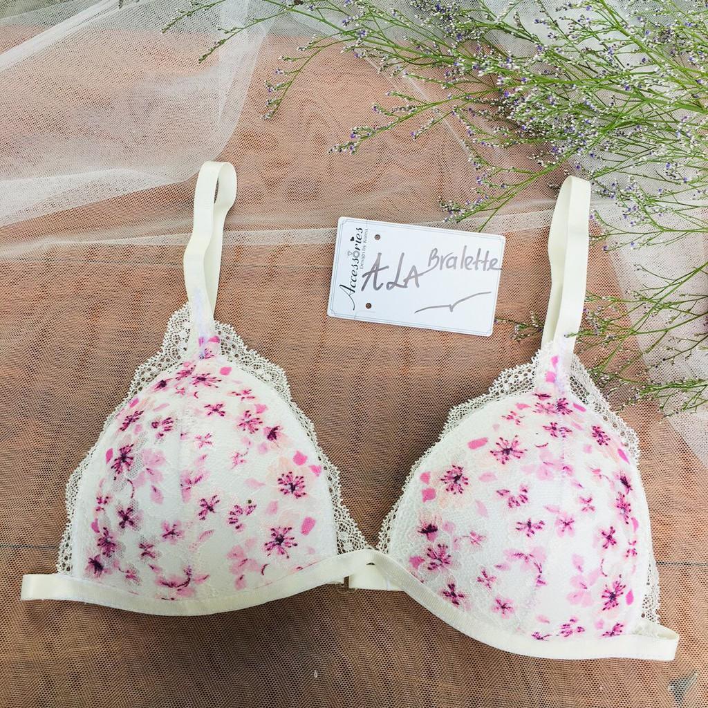 Đồ Bra ren nữ hoa tím lạ hàng ren thoáng mát sexy thoáng mát