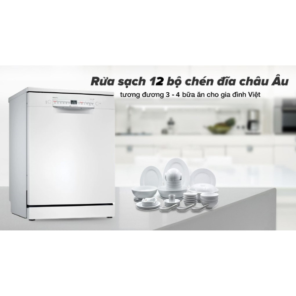 Máy Rửa Chén Bát 12 Bộ Châu Âu BOSCH HMH.SMS2IVW01P - Hàng Chính Hãng