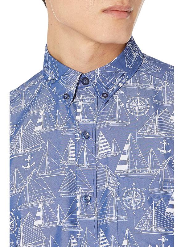 Áo Sơ Mi Nam Tay Ngắn Age Of Wisdom Silky Short Sleeve Print Shirt - SIZE M