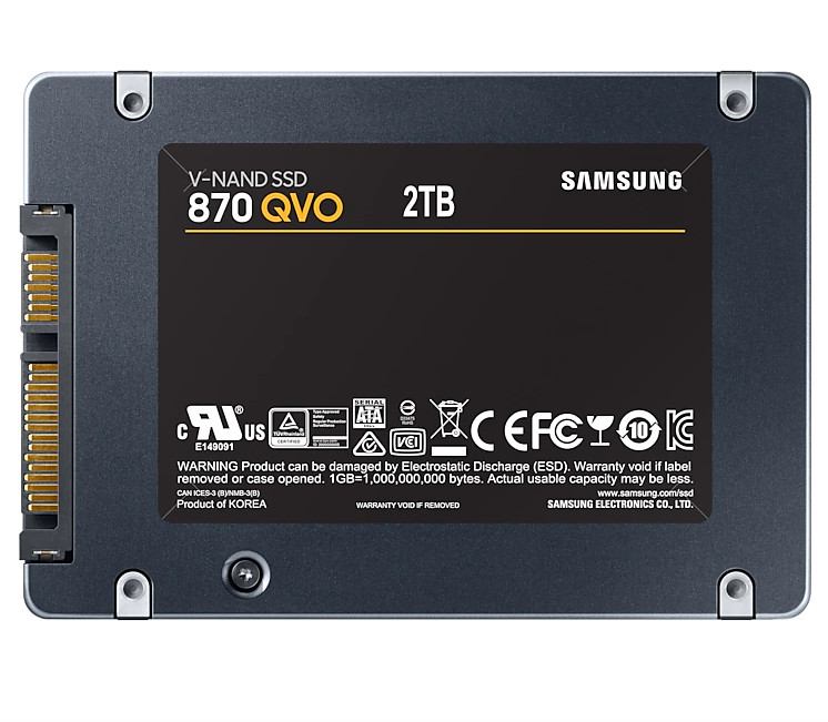 Ổ Cứng SSD Samsung 870 QVO 2TB 2.5 inch SATA3 MZ-77Q2T0BW - Hàng Chính Hãng