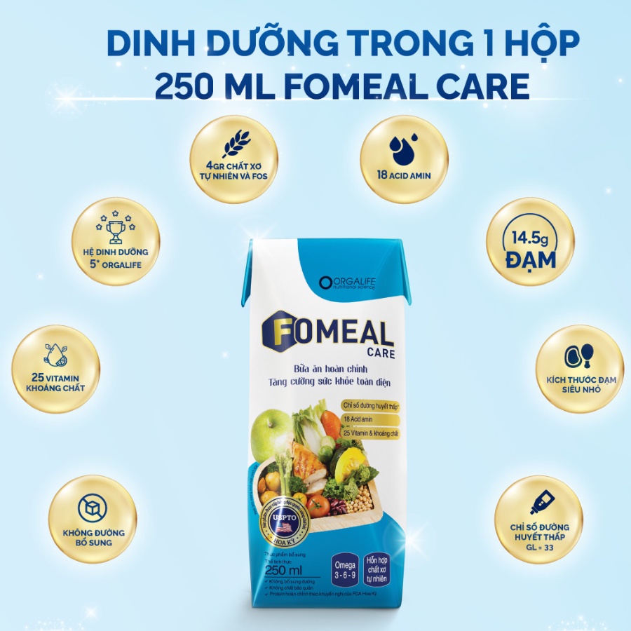 Hộp Quà tặng (5 hộp) Súp uống vi chất Fomeal Care hấp thu nhẹ bụng, bồi bổ sức khỏe