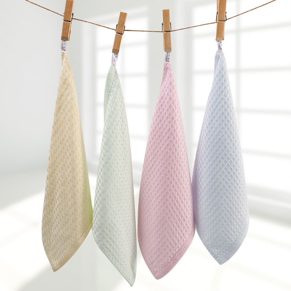 Set 4 khăn sữa sợi tre cao cấp cho bé, giao màu ngẫu nhiên