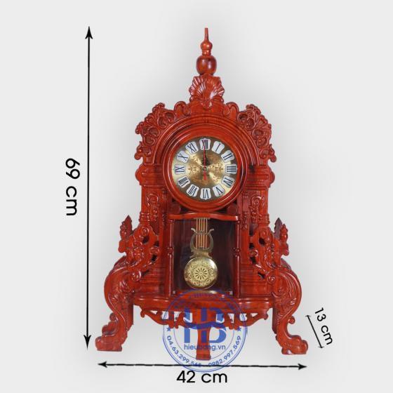 Đồng Hồ Để Bàn Gỗ Hương cao 70cm ( F1 )