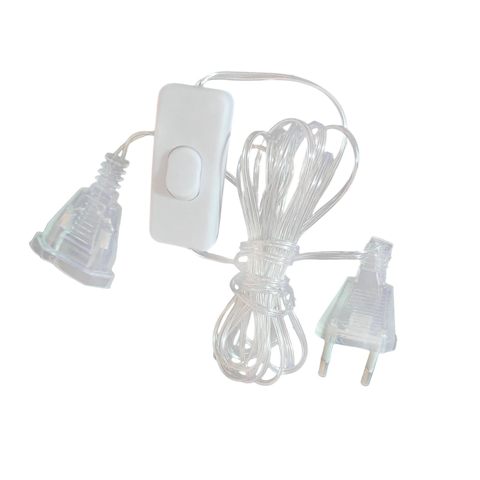 LED Light Power Extension Cord Extension Cable Plug Connector for Holiday