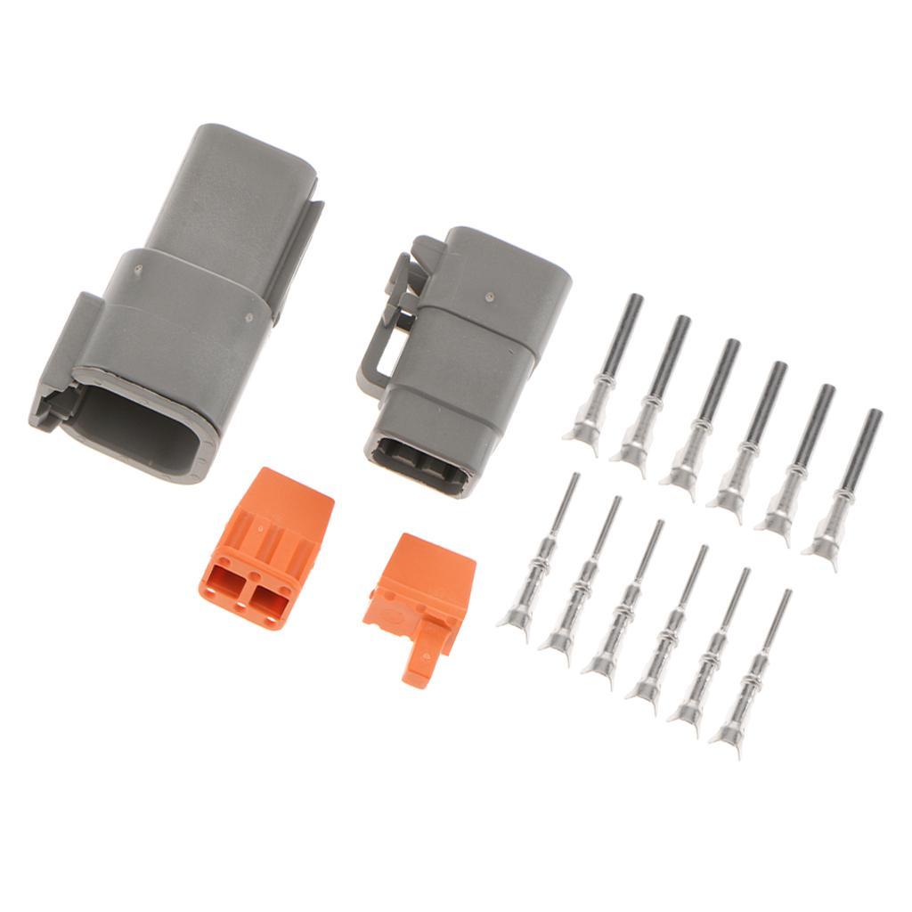 1 Kit 6 Way Sealed Waterproof Electrical Wire Connector Plugs Terminals Set