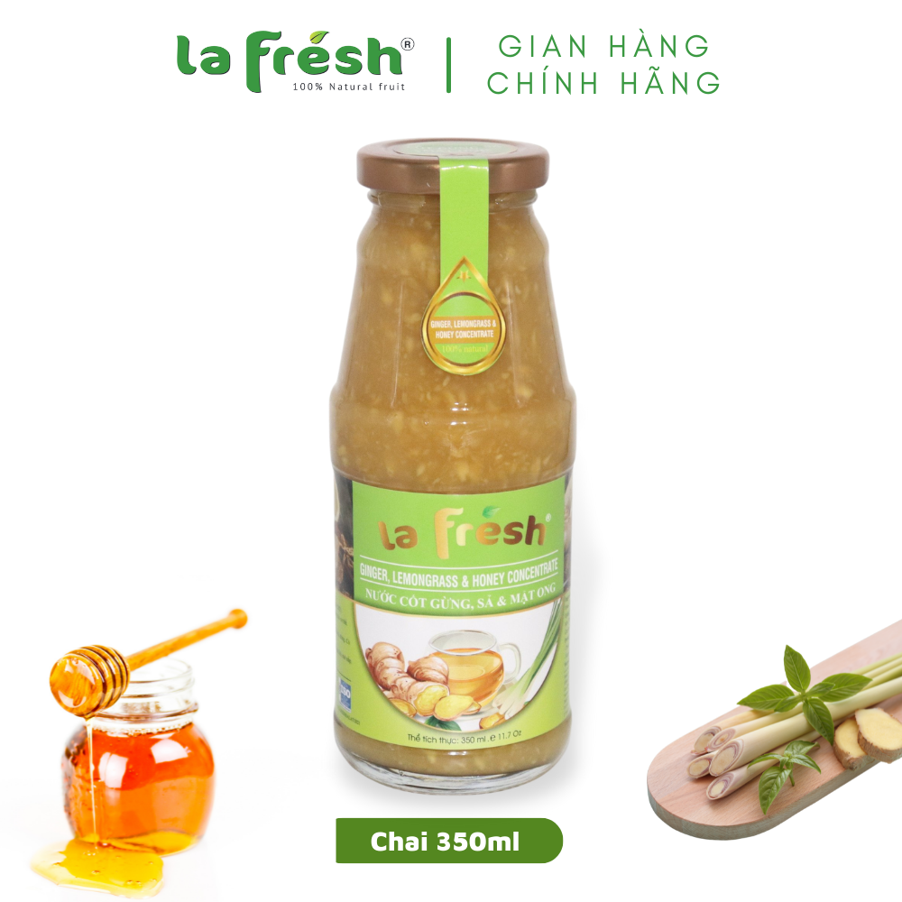 Nước cốt Gừng, Sả, Mật Ong Lafresh chai 350ml