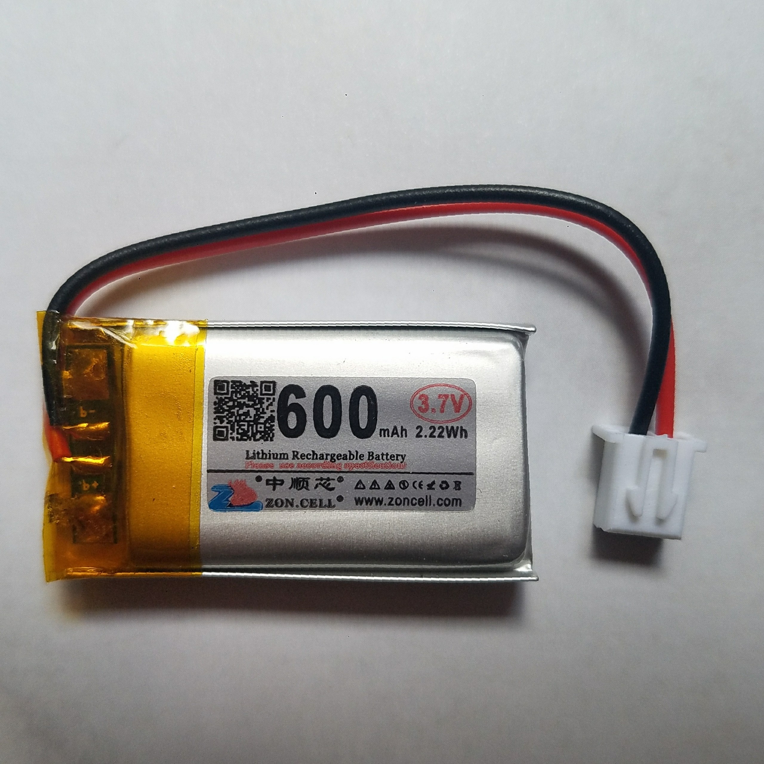 Pin Lithium 602035 dung lượng 600mAh, điện áp 3,7V dùng cho micro