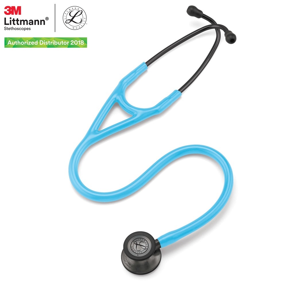 Ống nghe y tế 3M Littmann Cardiology IV, mặt nghe màu khói, dây nghe màu lam, 27 inch, 6171