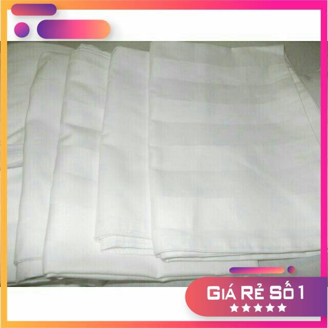 Vỏ gối ( bọc gối ) 40x60.50x70cm. Vỏ gối ôm Cotton Trắng sọc