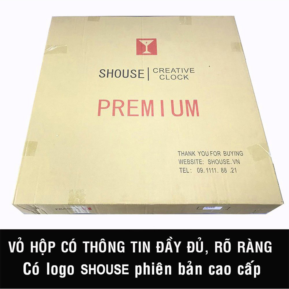 Đồng Hồ Treo Tường Kim Trôi Trang Trí Hình Lá DL118 Nghệ Thuật Cao Cấp Shouse hiện đại 3D kích cỡ lớn đẹp treo phòng khách