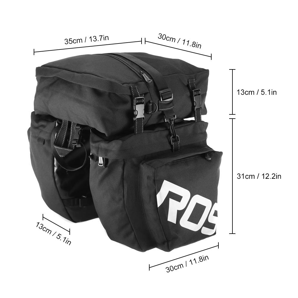 Túi đựng đồ cho xe đạp leo núi ROSWHEEL 3 trong 1 gắn yên sau bền chống mòn chống nước