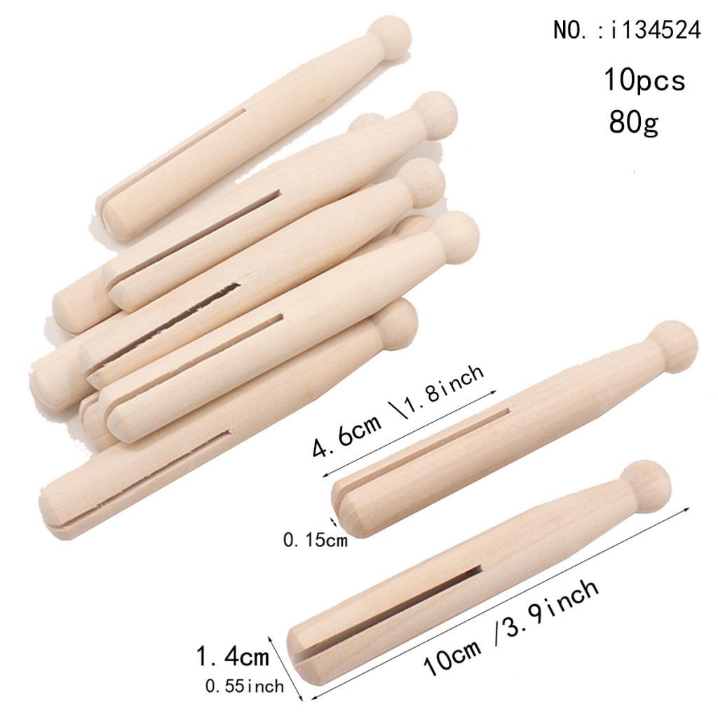 10pcs Food Snack Storage Sealing Bag Clips Sealer Clamp Solid Wood