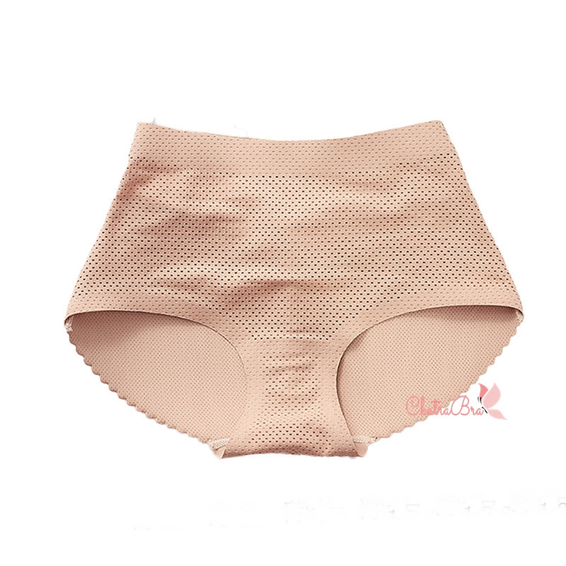 Quần lót độn mông chất su thông thoáng cạp cao che bụng
