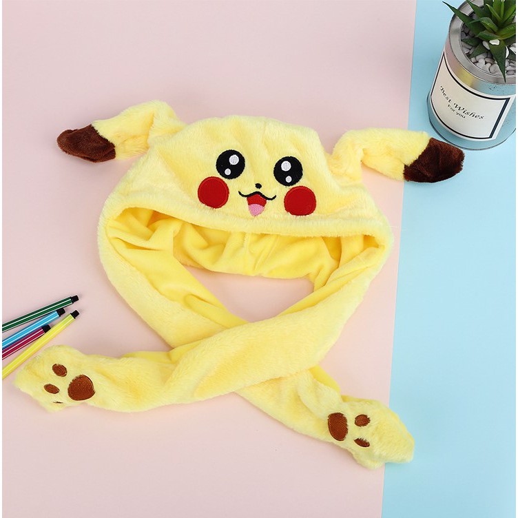 Mũ Nón Tai Giật TikTok Pikachu Cao Cấp