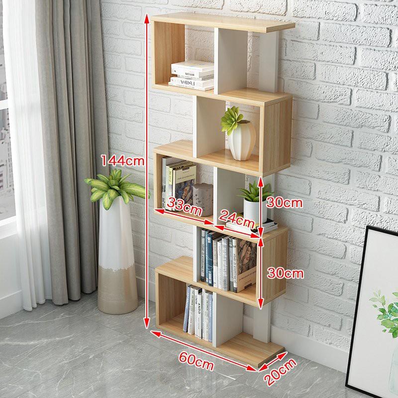 Kệ sách gỗ để sàn, Kệ trang trí nhiều ngăn FNL-99